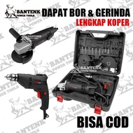 PROMO PAKET BOR DAN GERINDA LENGKAP // MESIN BOR JLD TOOL 10MM SET KOPER JLD // MESIN BOR DAN GERINDA JLD TOOL // PAKET BOR DAN GURINDA DEKWE SEPERTI MAKITA. MESIN BOR BOLAK BALIK BOR BESI BOR KAYU BOR MURAH. GURINDA MURAH 9954C