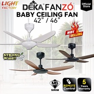 DEKA F5DC BABY PRO / X-ONE 46" / K6DC / K5 | FANZÓ TURBO FZ42 5 Blades Baby Ceiling Fan DC Motor SIR