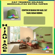 Cat tembok kiloan Hijau sage /Cat warna Alpukat / Cat tembok kiloan warna hijau sage / cat kiloan su