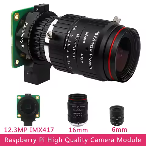 12.3 MP Raspberry Pi High Quality Camera with Sony IMX477 Sensor Optional 6mm CS 16mm C-mount 8-50mm