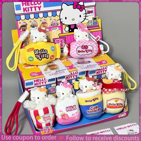 Genuine Mark Tub Hello-Kitty Convenience Store Plush Scented Hanging Ornament Blind Box Cute Birthda