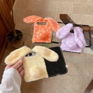 Fuzzy Polka Dot Rabbit Cover For iTel A80 A70 A60 A50 A50C A49 A48 A25 Pro A05S A04 4G 5G Fuzzy Polk