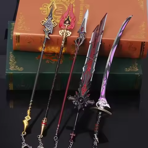 Anime Genshin Impact Sword The End Of The Wolf Cosplay Weapons Props Metal Model Skyward Blade Game 