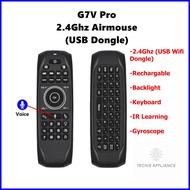 G7V PRO Backlit Gyroscope Wireless Air Mouse with English keyboard 2.4Ghz Smart Voice Remote Control