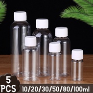【88HomeStore】1/5Pcs Seal Bottles 10/20/30/50/80/100ml Plastic Liquid Container Travel Shampoo Body Soap Screw Cap Bottle Cosmetics Dispenser
