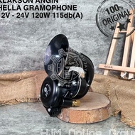 KLAKSON ANGIN HELLA AIR HORN GRAMOPHONE TRUCK SCANIA VOLVO 12V - 24V Terlaris
