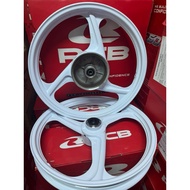 RCB SP399 3 BATANG SPORT RIM WITH BEARING Y125ZR LCV8 LC135 SRL HITAM PUTIH BLACK WHITE 1.60/1.85x17
