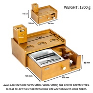 NEOUZA Multi-Functional Barista Station | พร้อมกล่องเคาะกากกาแฟและที่วาง Tamper ในตัว ลิ้นชักถอดได้ 