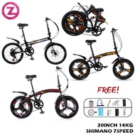 Foldable Bicycle Shimano 7-speed Variable Speed Bicycle Double Disc Brake Folding Bicycle City Road 