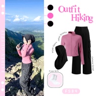 Anin Hiking Outfit Latest (Hijab + Jacket + Pants) 3In1 One Set Sports - FS84