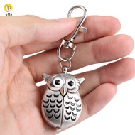 Fashion Unisex Keychain Pocket Watch Metal Alloy Keyring Vintage Owl Shape Clock Key Chain Bag Car Birthday Gifts