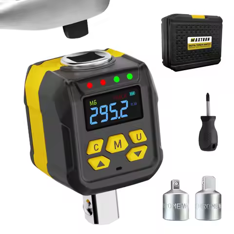 Waxtron Digital Torque Adapter 1/2'' 1/4'' 3/8'' Drive 6-400Nm Torque Wrench Adapter Set ±2% Accurac