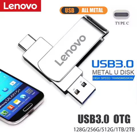 Lenovo 1TB 2TB USB Flash Drive USB 3.0 High Speed Car Electronic Accessory Adapter Plug Play Video L