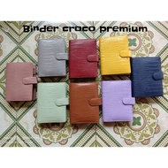 Exclusive Plain Binder Croco A6 6(Ring) 9-color Agenda A6 Croco 6-Ring Binder Organizer Quality