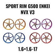 SPORT RIM G500 ENKEI NVX V3 CANDY COLOUR BLUE/ ORANGE/ RED/ PURPLE ( 1.6×1.6-17 )