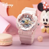 Disney Genuine Authorized Mickey Electronic Watch Children Youth Sports Dual Display Watch EL Backli