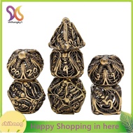 Metal Dice Skull Hollow Metal Polyhedral Dice Set Suitable for Dungeons and Dragons Role-Playing RPG