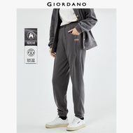 GIORDANO Women Joggers Polar Fleece Elastic Waist Warm Joggers Brand Patch Pleated Fashion Casual Ch