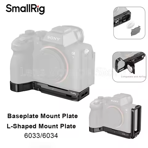 SmallRig L-Shaped / Baseplate Mount Plate with AirTag Slot for Sony A7 V / A7R V / A7 IV / A7S III /