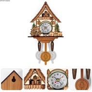 APPORTUNIAPY Wall Clock, Non Hourly Chime Wooden Cuckoo Clock,  Wall Mounted Retro Decorative Clock 