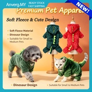 Dog Cat Christmas Funny Dinosaur Soft Cotton Hoodie Outfit Clothes Cat Clothes Dog Dinosaur Costume