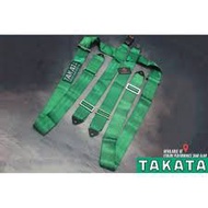 SAFETY BELT 3.00" 4POINT QUICK RELEASE TAKATA GREEN