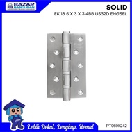 DOOR HINGE STAINLESS STEEL SOLID EK.18 5X3X3 4BB US32D