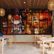 Japanese Style Sushi Restaurant Lucky Cat Wallpaper Mural Izakaya Ramen Shop Japanese Cuisine Restau