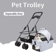 【Ready】Pet Stroller Foldable Pet Stroller Dengan Pet Cargo yang Dapat Dilepas Pet Carrier Outdoor St