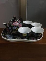 早期 彩釉陶瓷 泡茶壺 琺瑯 茶盤 茶壺 茶杯 收藏家最愛