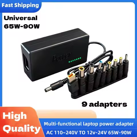 65W Universal Portable AC Laptop Power Adapter 12V 15V 16V 19V 4.5A 20V 24V Charger For Lenovo Hp As