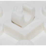 [1 Pc] LEGO Piece 1x1 With Vertical Grip Ring, White ID 6054551 15712