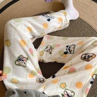 Japanese Crayon Shin-chan Cartoon Flannel Pyjamas - Female, Padded & Warm Fabric for Autumn/Winter