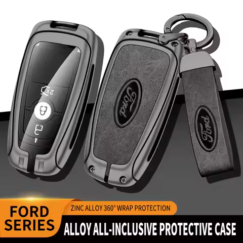 Zinc Alloy Car Remote Key Case Cover Holder Protector For Ford Raptor F150 Explorer Mustang Fusion E