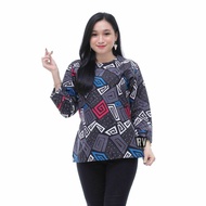 batik couple - batik lengan pendek - kemeja lengan pendek - blouse btk - 02cewek l