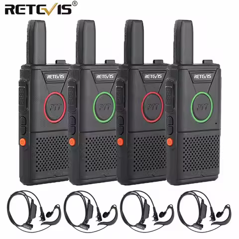 RETEVIS RT618 Walkie Talkie 4pcs Rechargeable Radio RT18 PMR446 FRS Dual PTT Two-way Radio Walkie-Ta