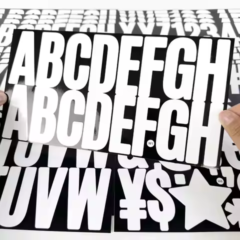 6 Sheets 2.5 Inch Mailbox Numbers Waterproof Self adhesive Letter Numbers Stickers Home School Offic
