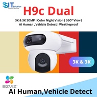 EZVIZ H9c Dual (3K & 3K 10MP | Color Night Vision | 360° View | AI Human , Vehicle Detect | Weathepr