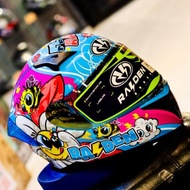 หมวกกันน็อค RAIDEN รุ่น Exon ลาย DAISY แถมชิลด์ *ดำ* รุ่นล่าสุด ราคา 1490.- Motorcycle มอเตอร์ไซค์