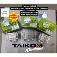 TAIKOM RACING RANGER CERAMIC CYLINDER BLOCK YAMAHA LC135/FZ150/Y15ZR SEMI DOME PISTON 57MM/60MM/62MM