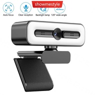 SMS 4K Webcam with Light for PC/Laptop 1080P 2K HD Streaming Camera Desktop Video Conferencing Webca