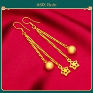 ASIX GOLD Original Gold 916 Women Earrings Elegant Charming Drop Earrings Wedding Jewelry Earrings f