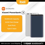 Xiaomi Mi Powerbank 3 22.5W 10000mAh 2023 Type C Input PB100DPDZM Fast Charging Xiaomi Power bank
