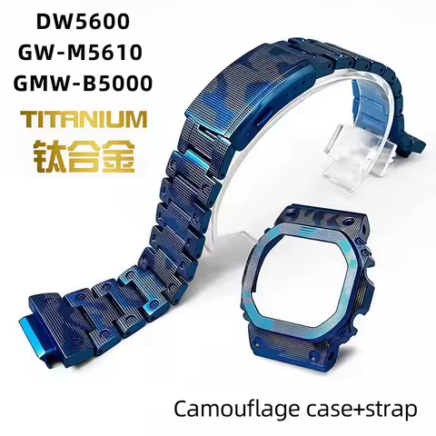 All Titanium alloy 5600 5610 GMW-B5000 Metal Case Camouflage Mod Kit For Casio DW5600 GWM5610 GWB560