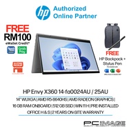 HP Envy X360 14-FA0057AU / 14-FA0128AU (AMD R5-8640HS/16GB DDR5 OB/512GB PCIE GEN4/AMD Radeon/H&S/W1