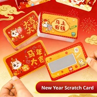 New Year Scratch Cards Printing Coated Scratch-off Prize Lottery Cards Crafting Printed