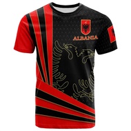 Jersey Football Albania Jersey Soccer Team T-Shirt 3D Albanians Flag Graphic T Shirts Albanian Emble