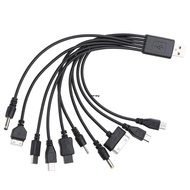 ✿ Universal USB To Multi Plug  Charger Cable 10 in 1 USB Cable 20CM