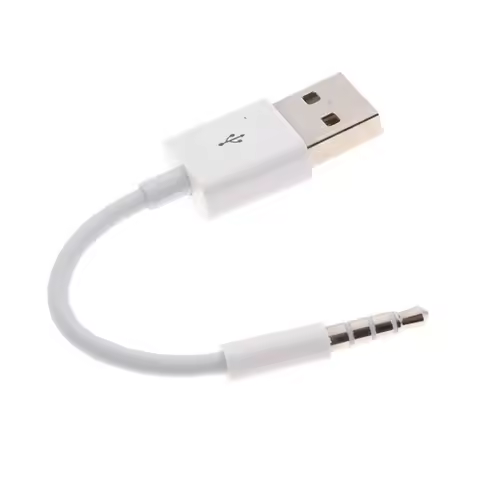 USB Charging Data Cable for Apple iPod Shuffle USB2.0 to 3.5mm Jack Transfer Audio Adapter For MP3 M