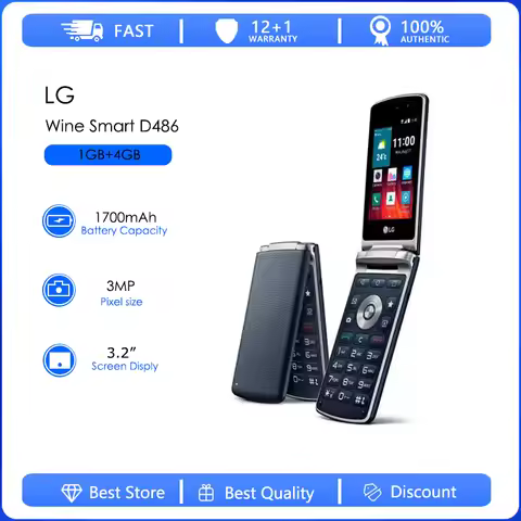 Refurbished Original LG Wine Smart D486 1700mAh 4G Single Sim Unlocked 3.2 inches Mobile Phone Russi
